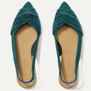 Rothy's The Twist Point Slingback In Everglade